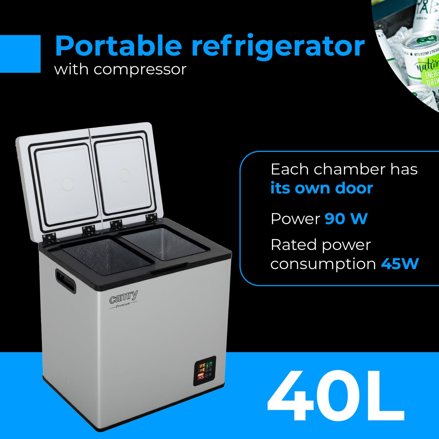Adler AD 8081 Portable refrigerator 40L with compressor 00048