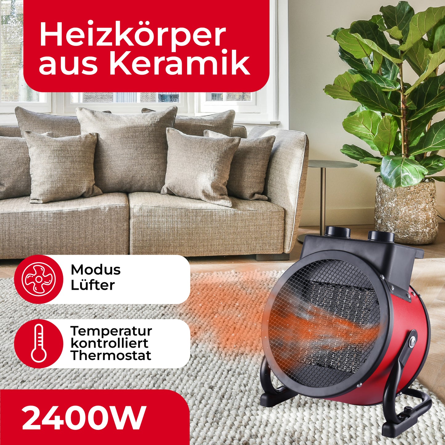 Camry CR 7743 Ceramic fan heater 2400W 000113