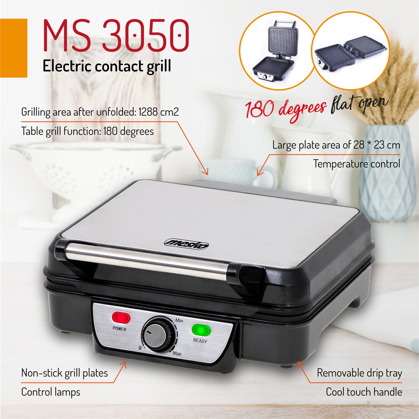 Mesko MS 3050 Electric contact grill 000959