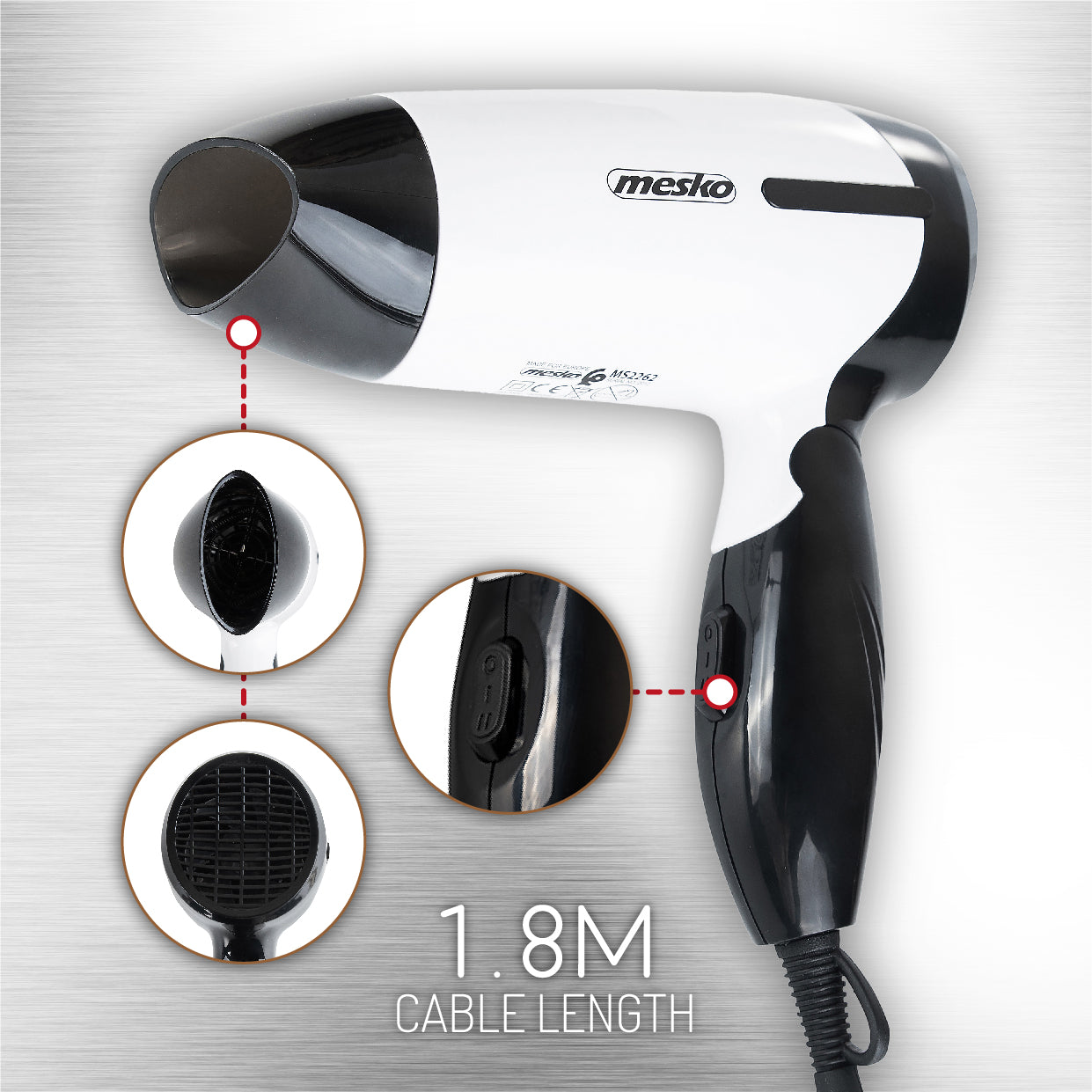 Mesko MS 2262 Hair dryer 1000W 0012299