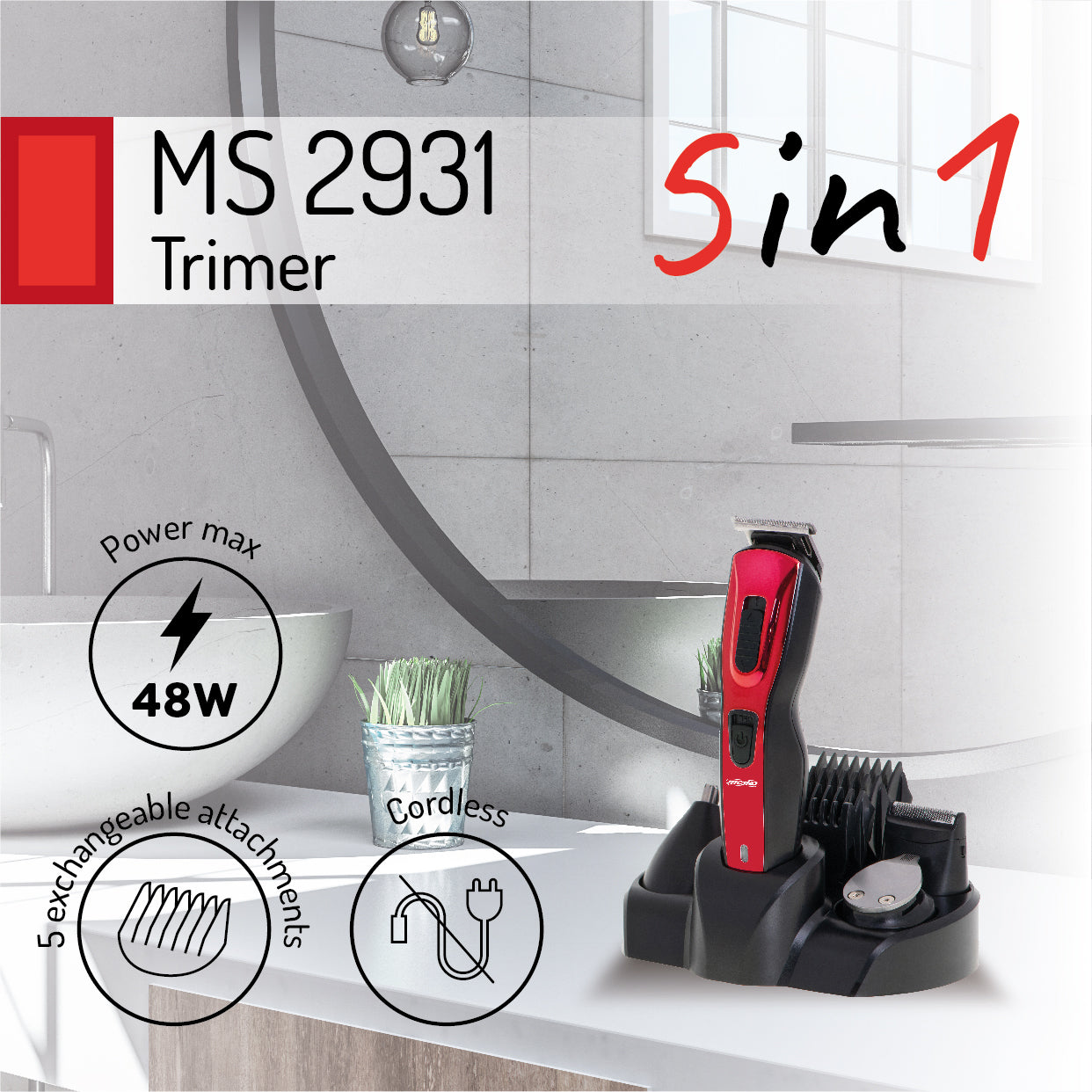 Mesko MS 2931 Trimmer 5 in 1 0008334