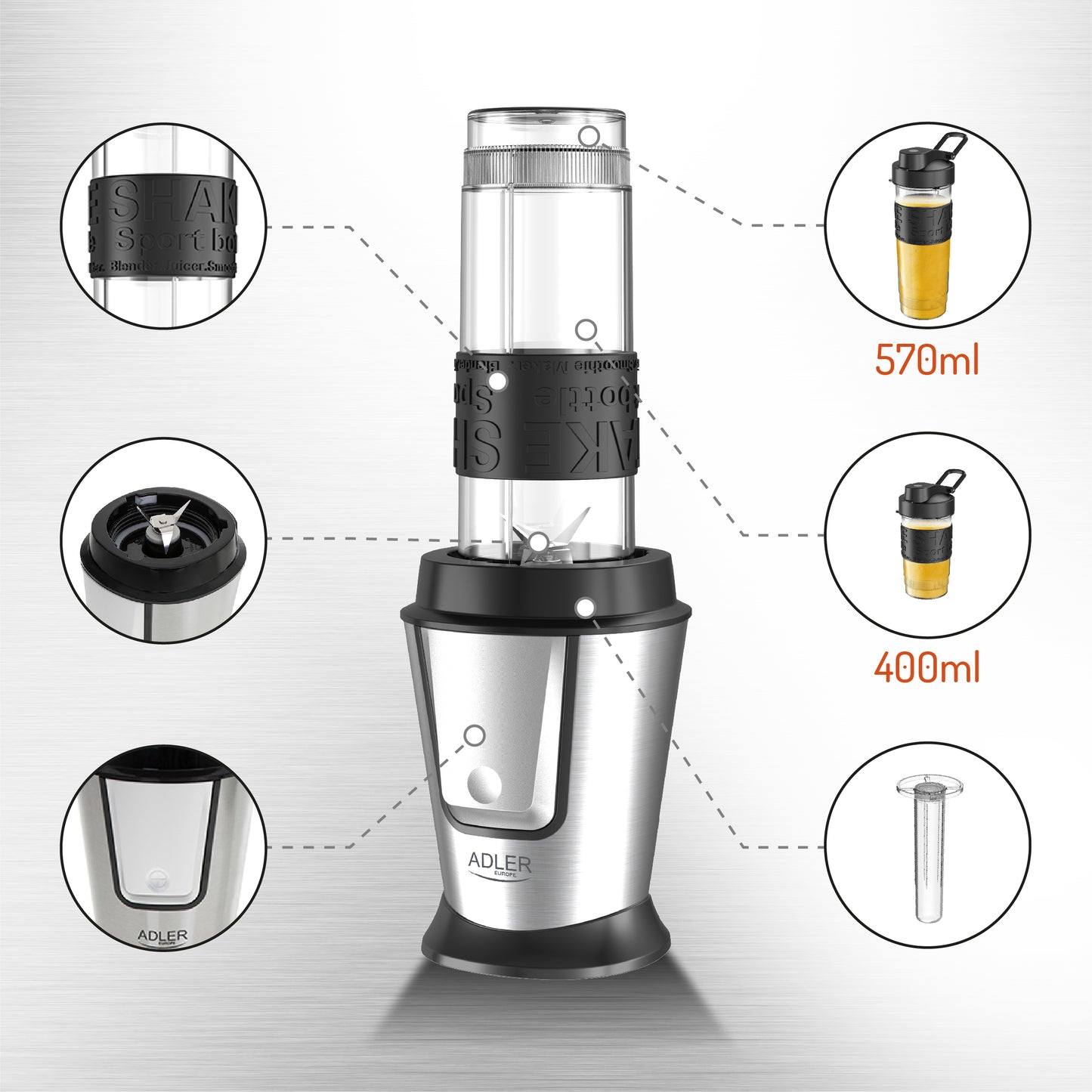 Adler AD 4081 Personal blender with cooling stick - 00053