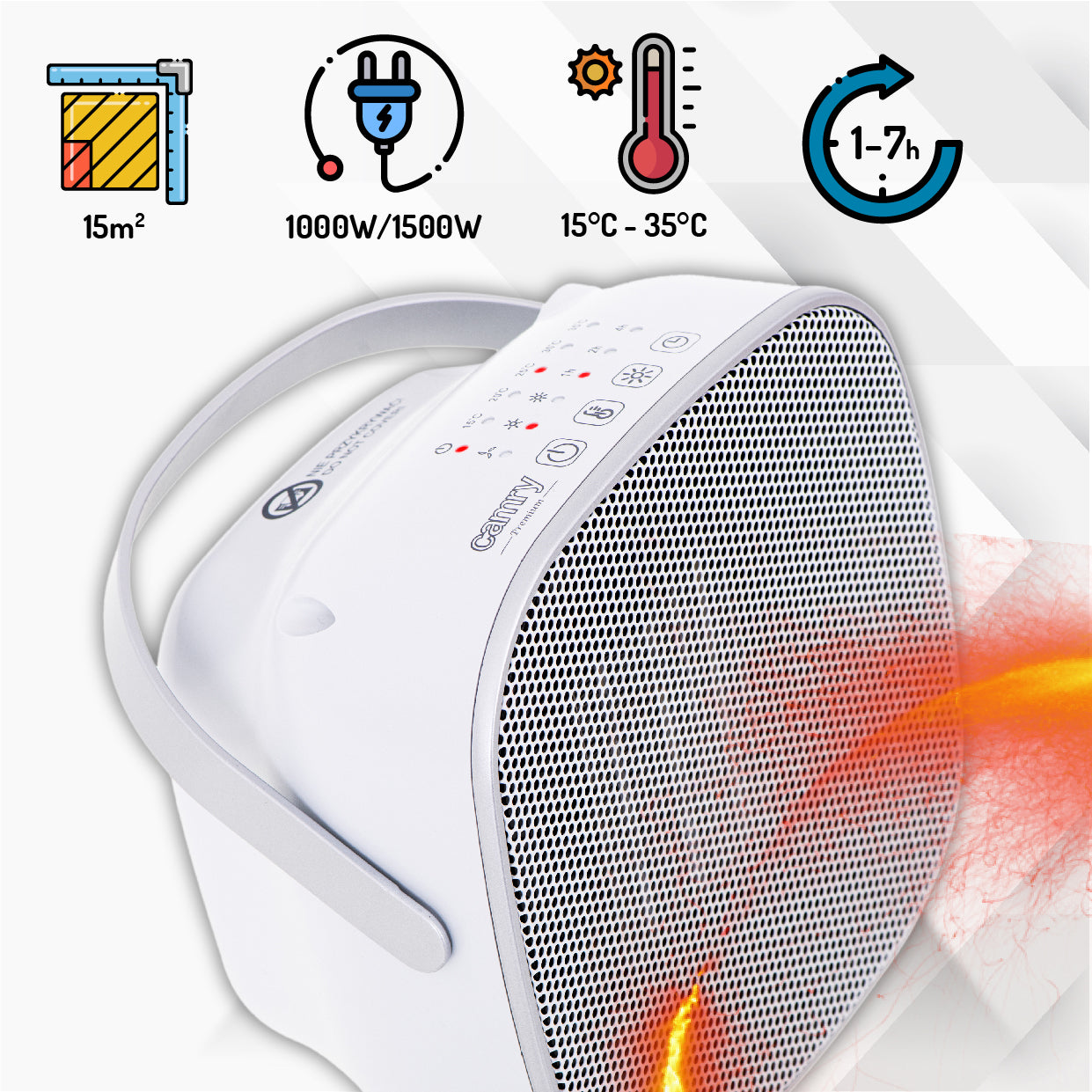 Camry CR 7732 Ceramic heater with LED 000115