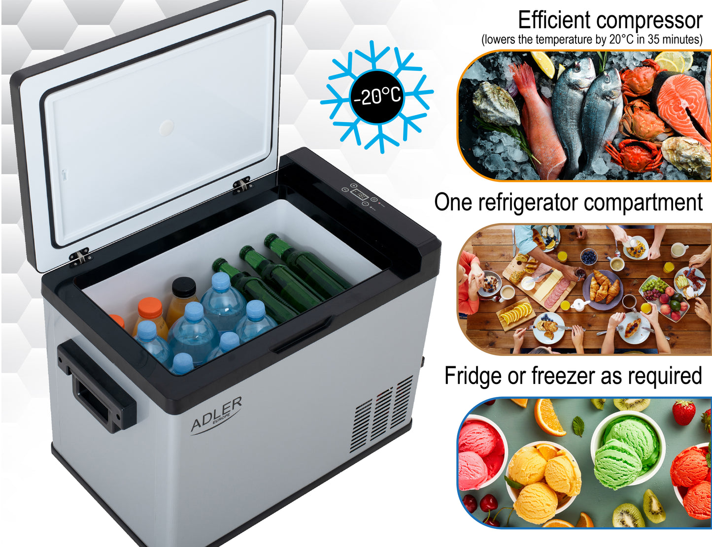Adler AD 8081 Portable refrigerator 40L with compressor 00048