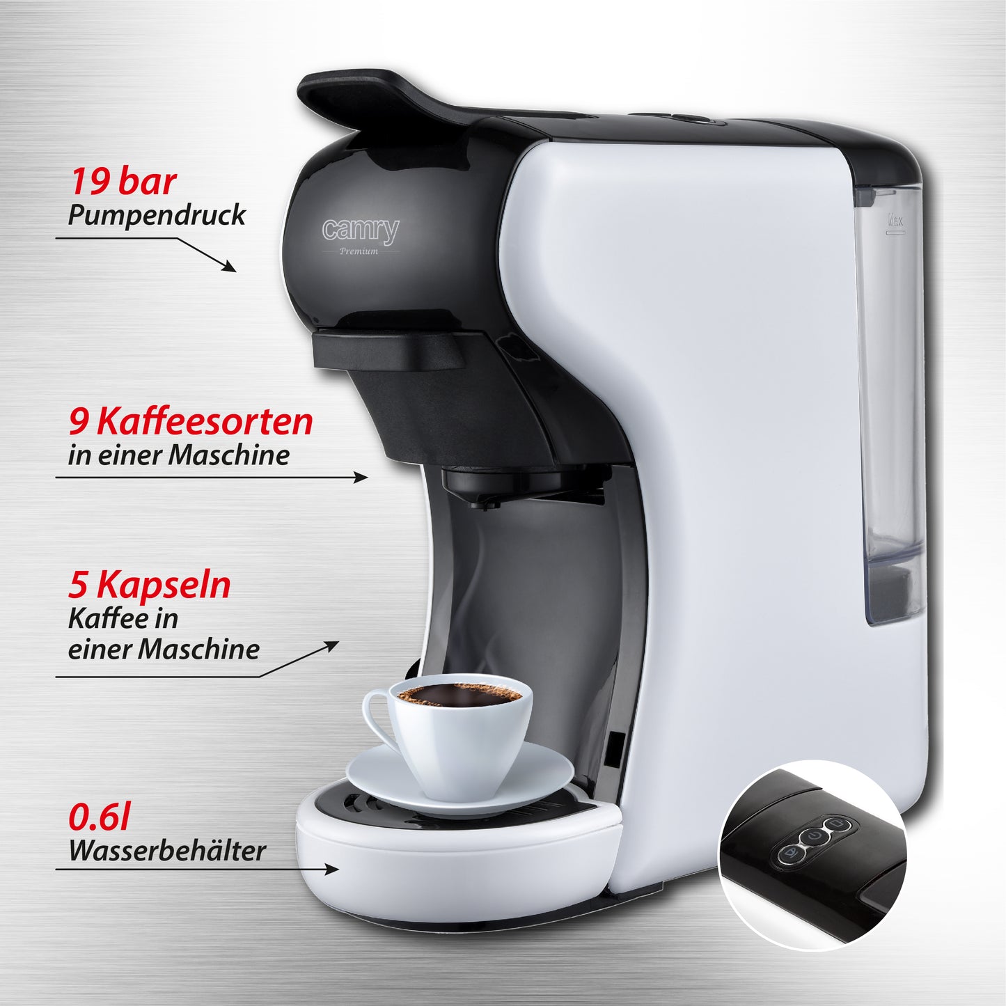 Camry CR 4414 Multi-Capsule Espresso Machine - 00100