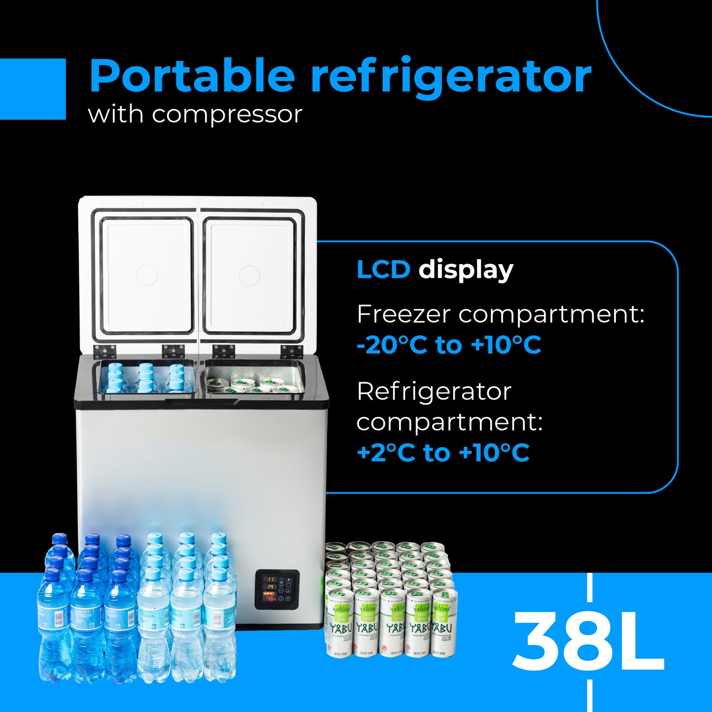 Camry CR 8076 Portable refrigerator 38L with compressor 007022