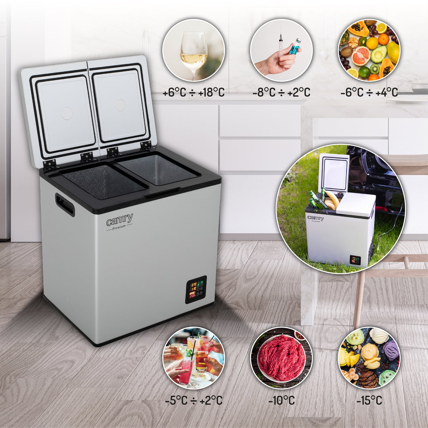 Camry CR 8076 Portable refrigerator 38L with compressor 007022