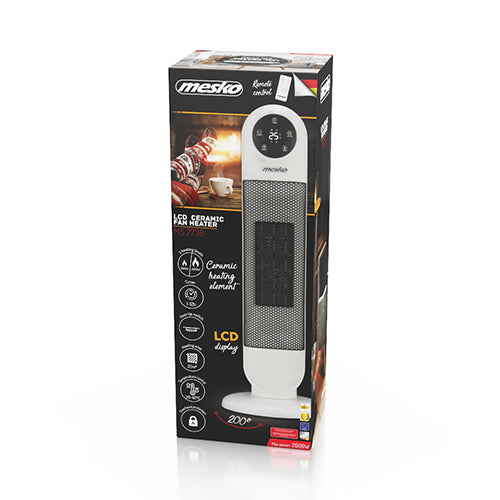 Mesko MS 7736 Ceramic fan heat tower LCD + Remote control + Timer 44398