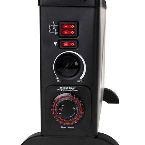 Mesko MS 7741 black Convector heater with timer and Turbo fan 93305