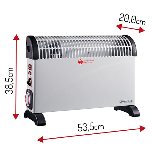 Mesko MS 7741 white Convector heater with timer and Turbo fan 99733